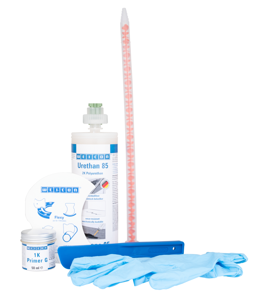 Belt Repair-Kit | polyurea repair and coating compound for rubber surfaces, work pack