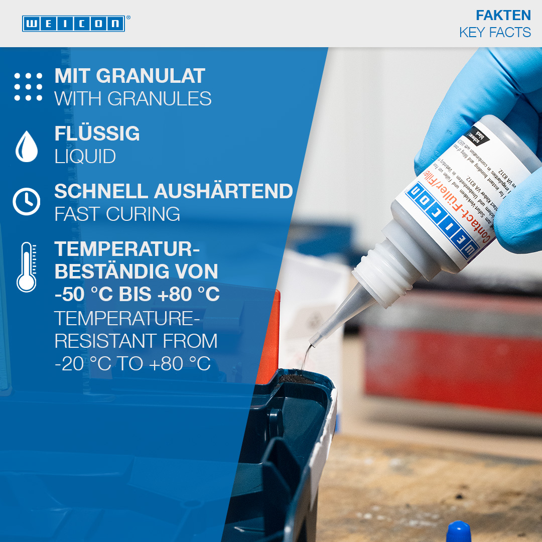 Contact-Filler Set | transparent special filler and cyanoacrylate adhesive Contact VA 8312
