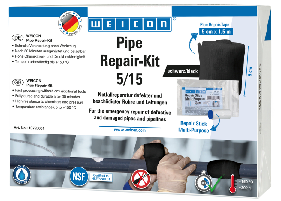 Pipe Repair-Kit | for emergency repairs on damaged pipes and lines