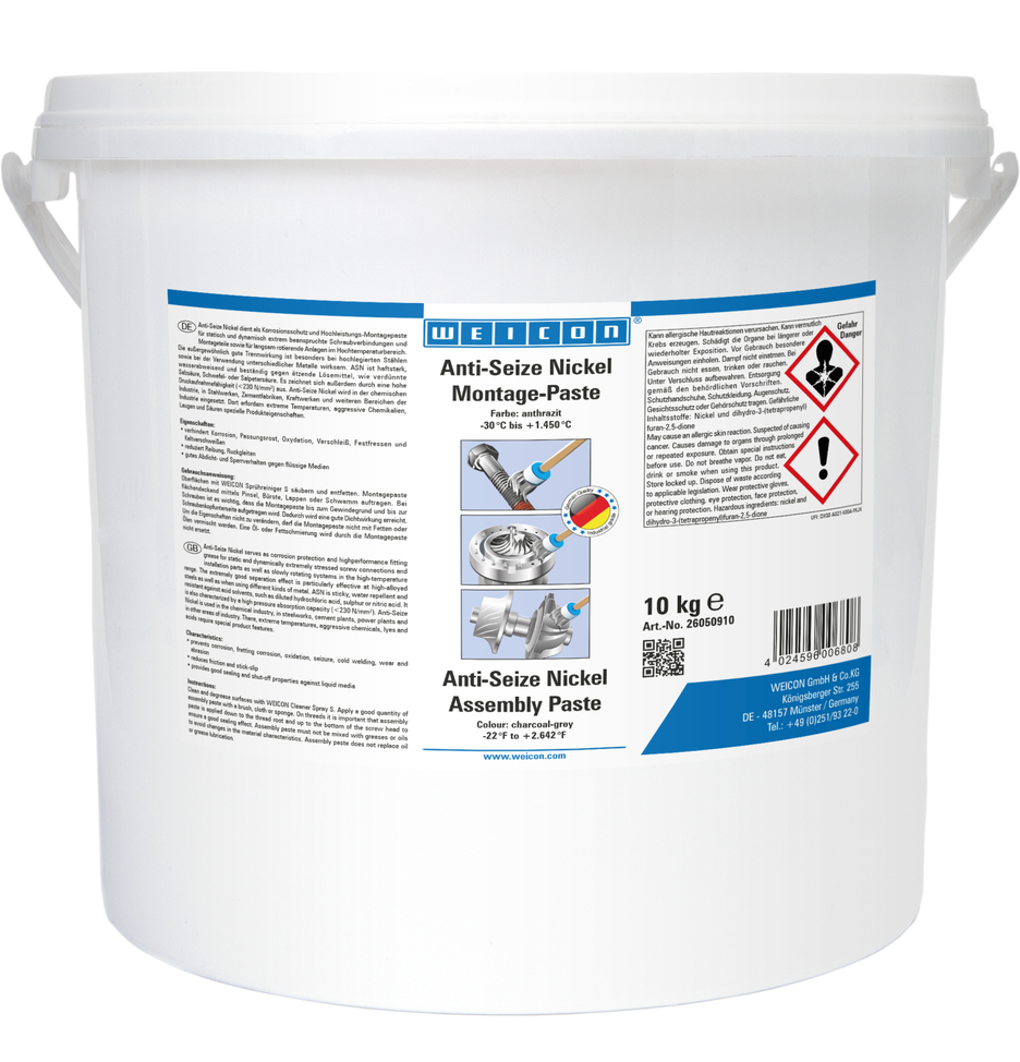 Anti-Seize Nickel Assembly Pastes | lubricant and release agent paste, high-temperature-resistant