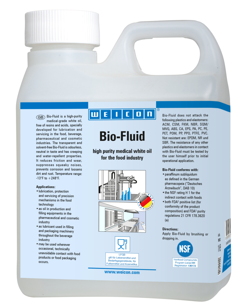 Bio-Fluid | lubricating and care oil for the food sector NSF H1