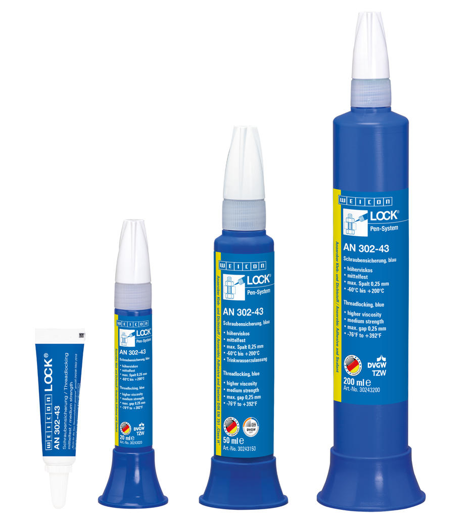 WEICONLOCK® AN 302-43 Threadlocking | medium strength, higher viscosity, with drinking water approval